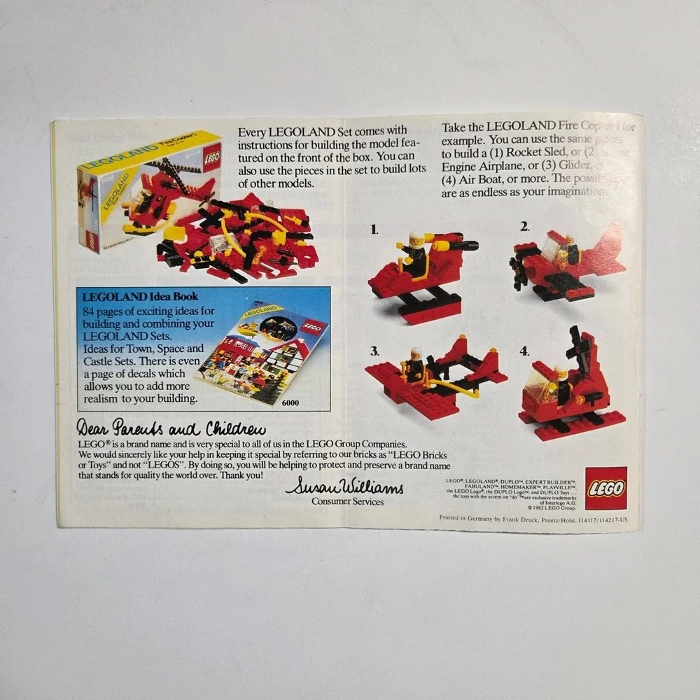 LEGO LEGOLAND Catalog Insert Kids OS Multicolor Vintage 1982 Idea Book Promo